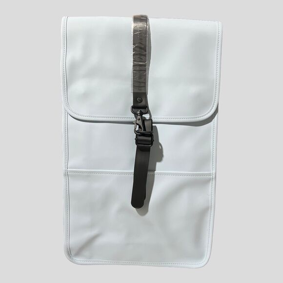 Rains Backpack Light Blue Waterproof Minimalist Urban Commuter Work Bag City - Picture 3 of 13